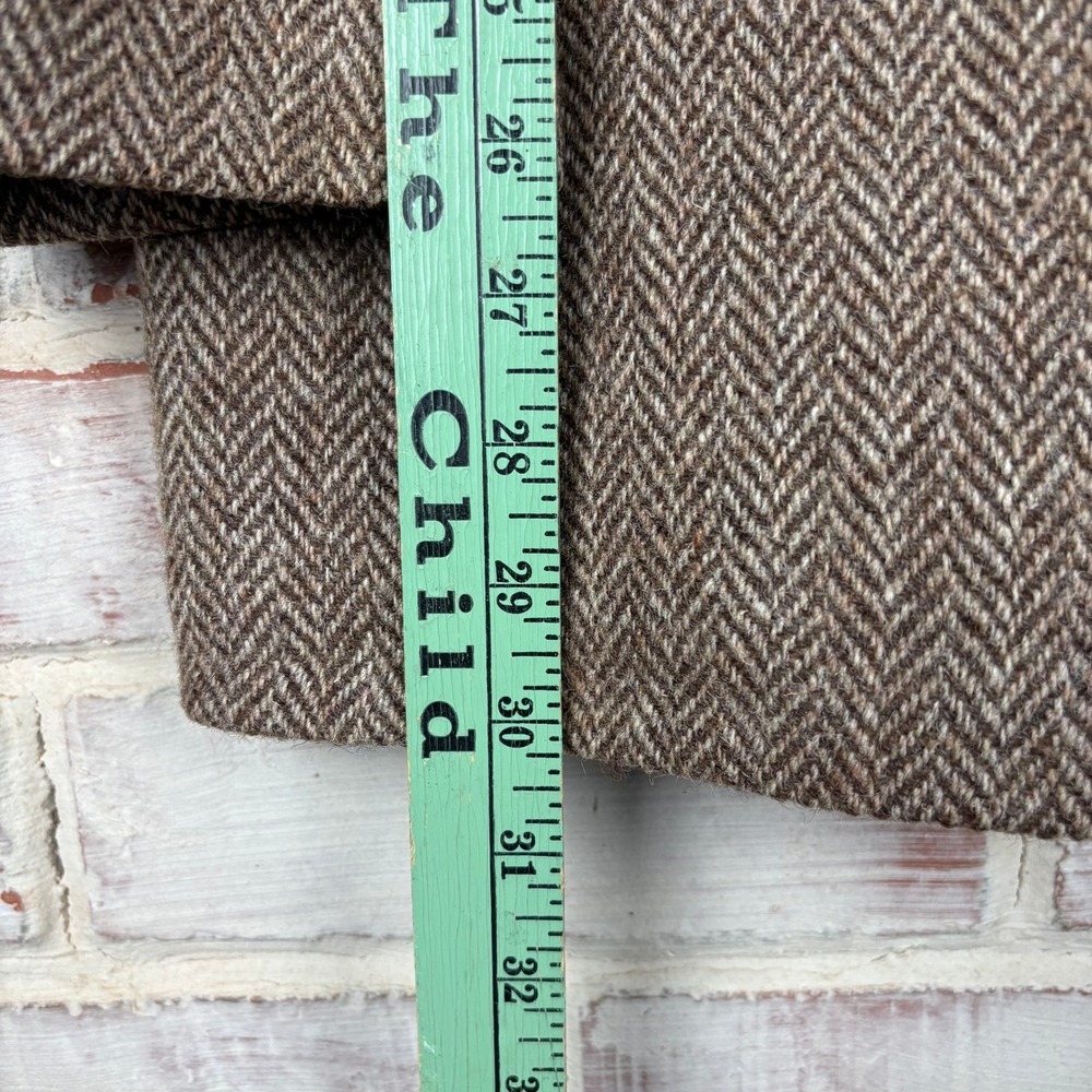 Harris Tweed 100% Scottish Wool Blazer Herringbone Heritage Tailored Old Money - Picture 7 of 16